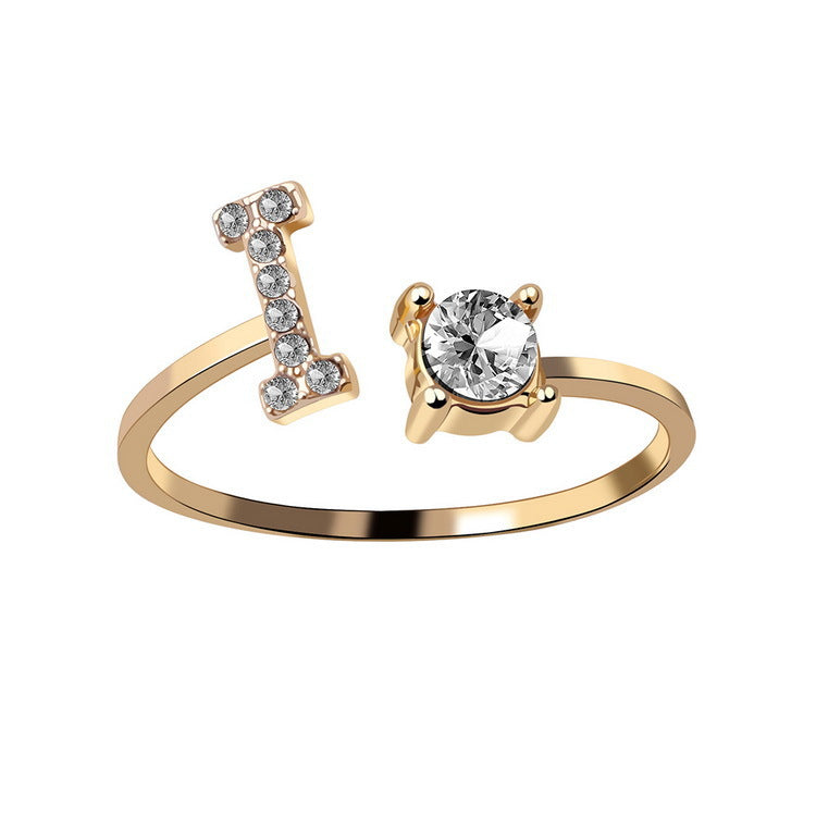 VoraParis Letter A-Z Personalized Gift Ring