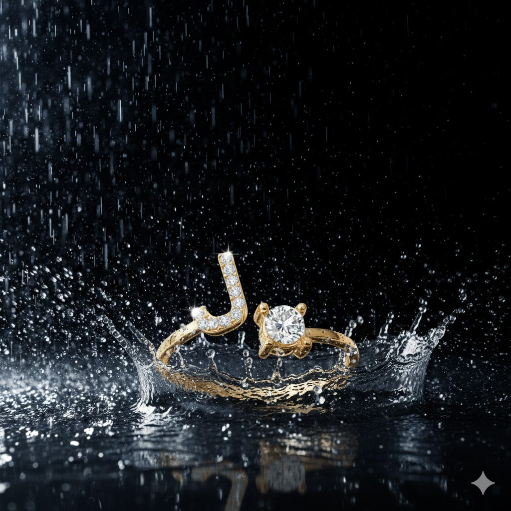 VoraParis Letter A-Z Personalized Gift Ring